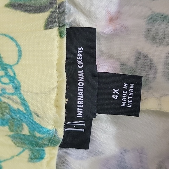 INC Plus Size Printed Wide-Leg Pants, Created for Macy's - Raina Garden NWT - Picture 6 of 7